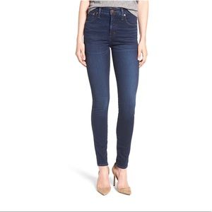 MADEWELL SKINNY SKINNY JEANS DARK WASH